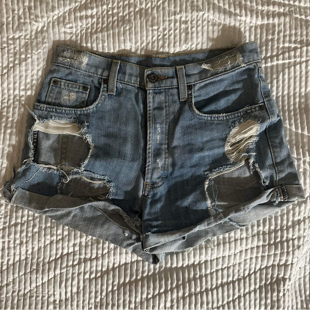 Distressed Carmar Denim Shorts